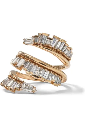 Nak Armstrong Triple Ruched Coil 20K Rose Gold Diamond Ring
