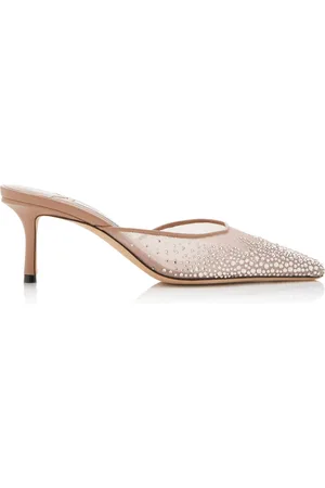 Jimmy Choo Vivi Crystal-Mesh Mules