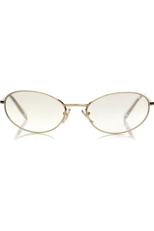 Prada Round-Frame Metal Sunglasses