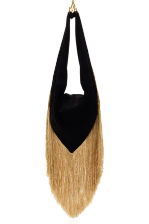 FRANCOISE Exclusive Push Medium Fringed Suede Shoulder Bag