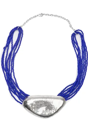 Baobab Lazuli Beaded Pendant Necklace