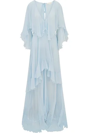 LOVESHACKFANCY Collia Tiered Silk Chiffon Maxi Dress
