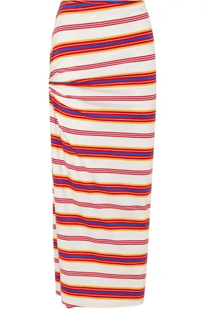 Paco rabanne Gathered-Detail Stretch-Cotton Maxi Skirt