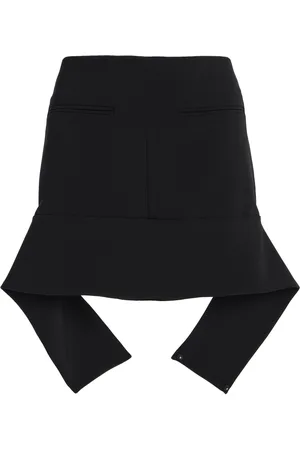 Courrèges Reversed Belt Crepe Mini Skirt
