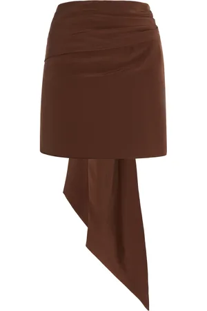 Prada Silk Crepe de Chine Mini Wrap Skirt