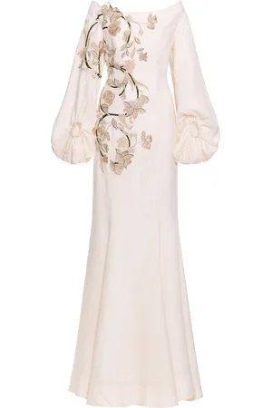 Agua by Agua Bendita Peccana Embroidered Linen Maxi Dress