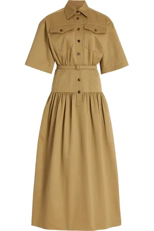 ADAM LIPPES Drop-Waist Cotton-Twill Dress