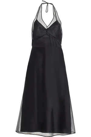 Prada Silk Organza Halter Midi Dress
