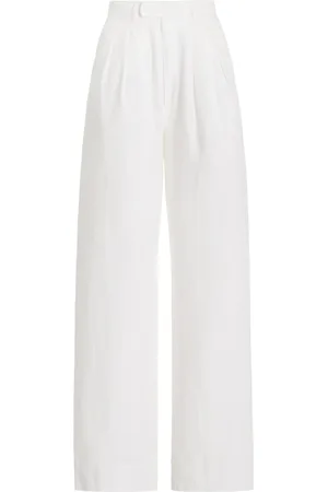 POSSE Louis Pleated Linen Straight-Leg Pants