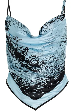 SIR Dreamwood Scarf Printed Silk Top