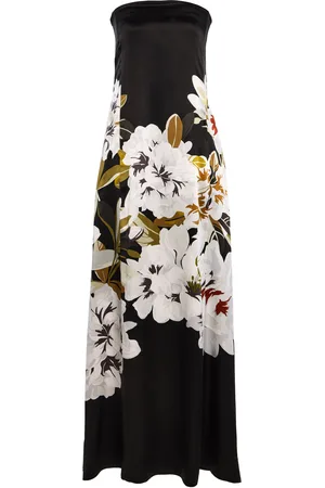 ADAM LIPPES Marais Rhododendron-Printed Silk-Charmeuse Maxi Dress