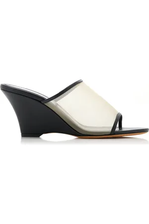 Khaite Marion Mesh Wedge Mules