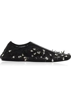 CHRISTOPHER ESBER Frosted Bead-Embellished Mesh Flats