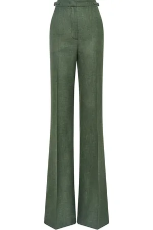 GABRIELA HEARST Vesta Wool-Silk Flared Pants