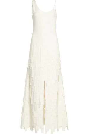 A.W.A.K.E. MODE Multi Rectangle Front and Black Slit Maxi Dress