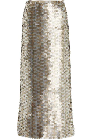 Lafayette 148 Hand-Placed Paillette Midi Pencil Skirt
