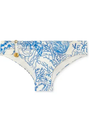 VERSACE La Vacanza Barocco-Printed Bikini Bottom