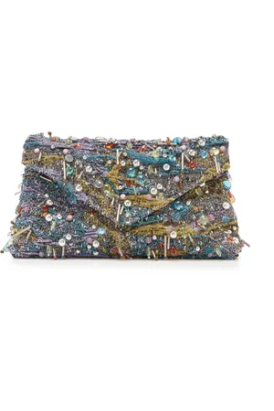 DRIES VAN NOTEN Embroidered Jacquard Envelope Clutch