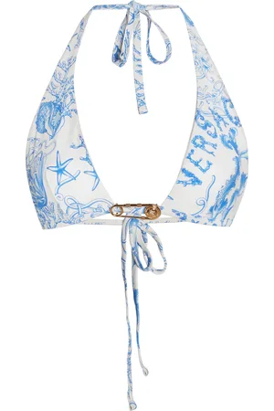 VERSACE La Vacanza Printed Triangle Bikini