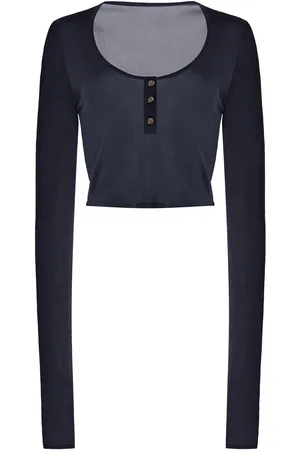 BRANDON MAXWELL The Wylder Cropped Henley Top