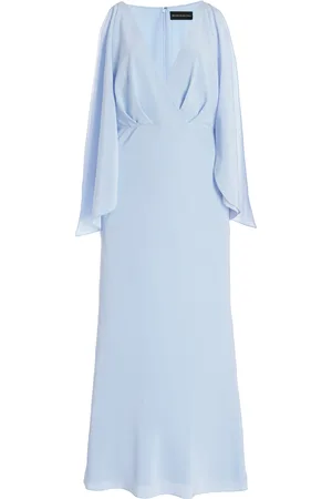 BRANDON MAXWELL The Camille Gathered Silk Crepe De Chine Maxi Dress