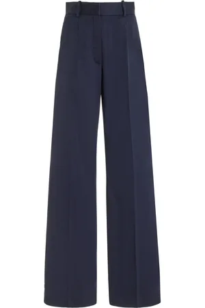 Another Tomorrow Wool Flared-Leg Pants