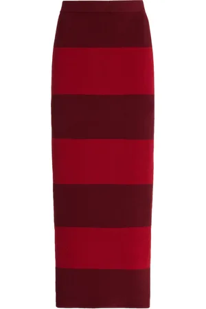 POSSE Exclusive Theo Striped Knit Maxi Skirt