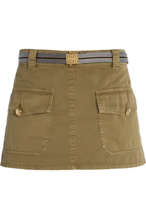 Miu Miu Cotton Cargo Mini Skirt