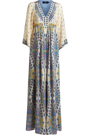 Etro Printed Silk Tunic Maxi Dress