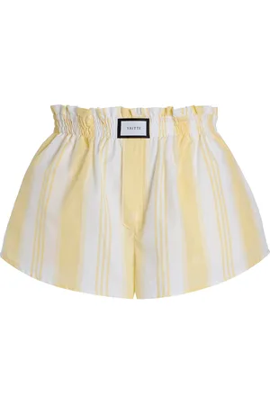 YAITTE Palma Jacquard-Striped Cotton Shorts