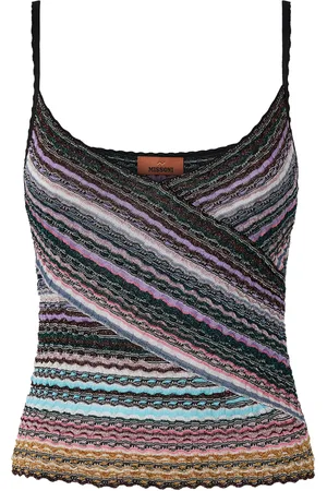 Missoni Wrapped Lamé Knit Tank Top