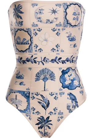 Agua by Agua Bendita Ilusion Printed Strapless One-Piece Swimsuit