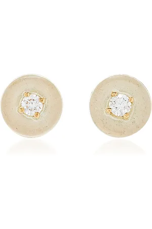 Fernando Jorge Orbit Small 18K Yellow Gold Diamond; Aquamarine Earrings