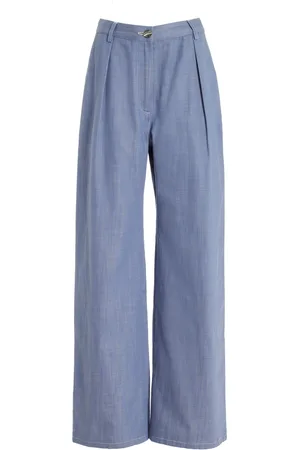Matthew Bruch Low-Rise Wide-Leg Pants