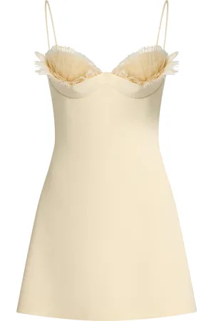 DAVID KOMA Tulle-Trimmed Satin Balconette Mini Dress