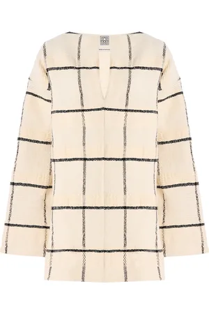 Totême Windowpane-Checked Cotton-Blend Tunic