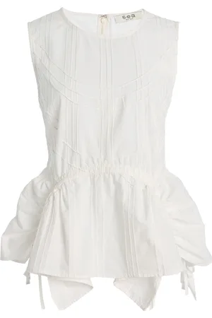 SEA Camden Corded Cotton Poplin Top
