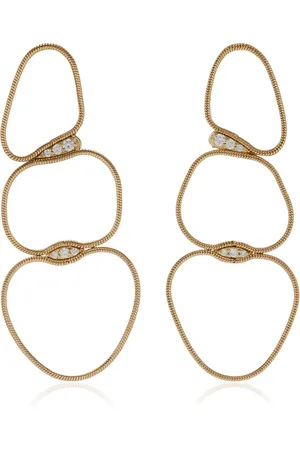 Fernando Jorge Fluid Medium 18K Yellow Diamond Chain Earrings