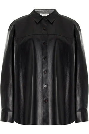 Lafayette 148 Leather Shirt Jacket