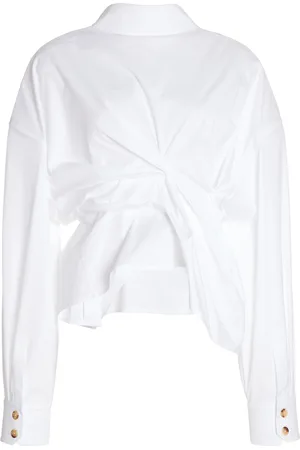 A.W.A.K.E. MODE Twisted Stretch-Cotton Shirt