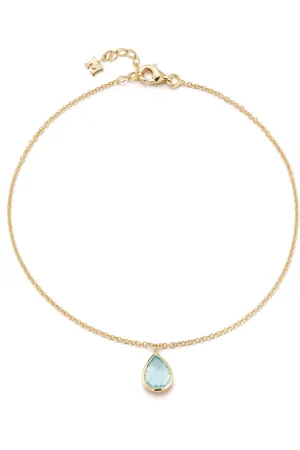 Mateo 14K Yellow Gold Topaz Anklet