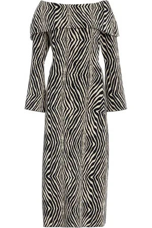By Malene Birger Bennie Zebra-Print Off-The-Shoulder Maxi Dress