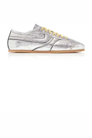 DRIES VAN NOTEN Metallic Leather Sneakers
