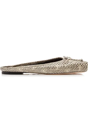Jacquemus Snake-Effect Leather Ballet Mules