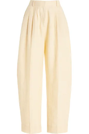 POSSE Rio Pleated Linen Tapered Pants