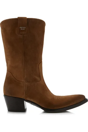 Prada Suede Western Boots