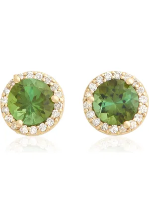 Jamie Wolf 18K Yellow Gold; Diamond And Tourmaline Earrings