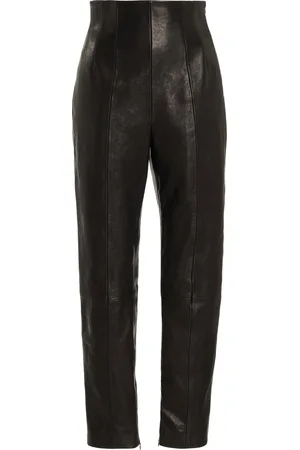 Khaite Lenn High-Rise Leather Pants