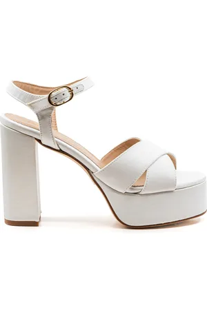 Andrea Gomez Bella Satin Platform Sandals