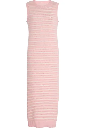 Matthew Bruch Striped Cotton-Blend Midi Dress